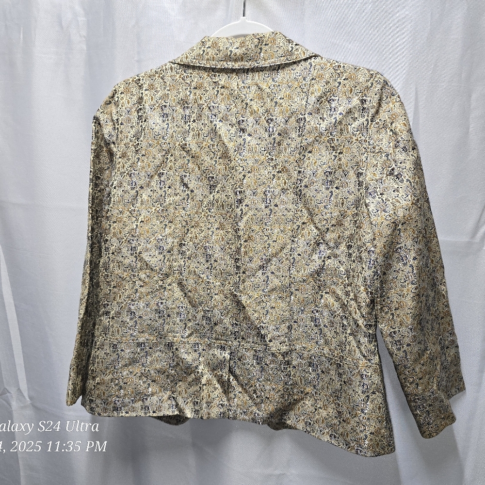 Chico's Gold and Black Women's Jacket(Size 1) - Picture 7 of 9